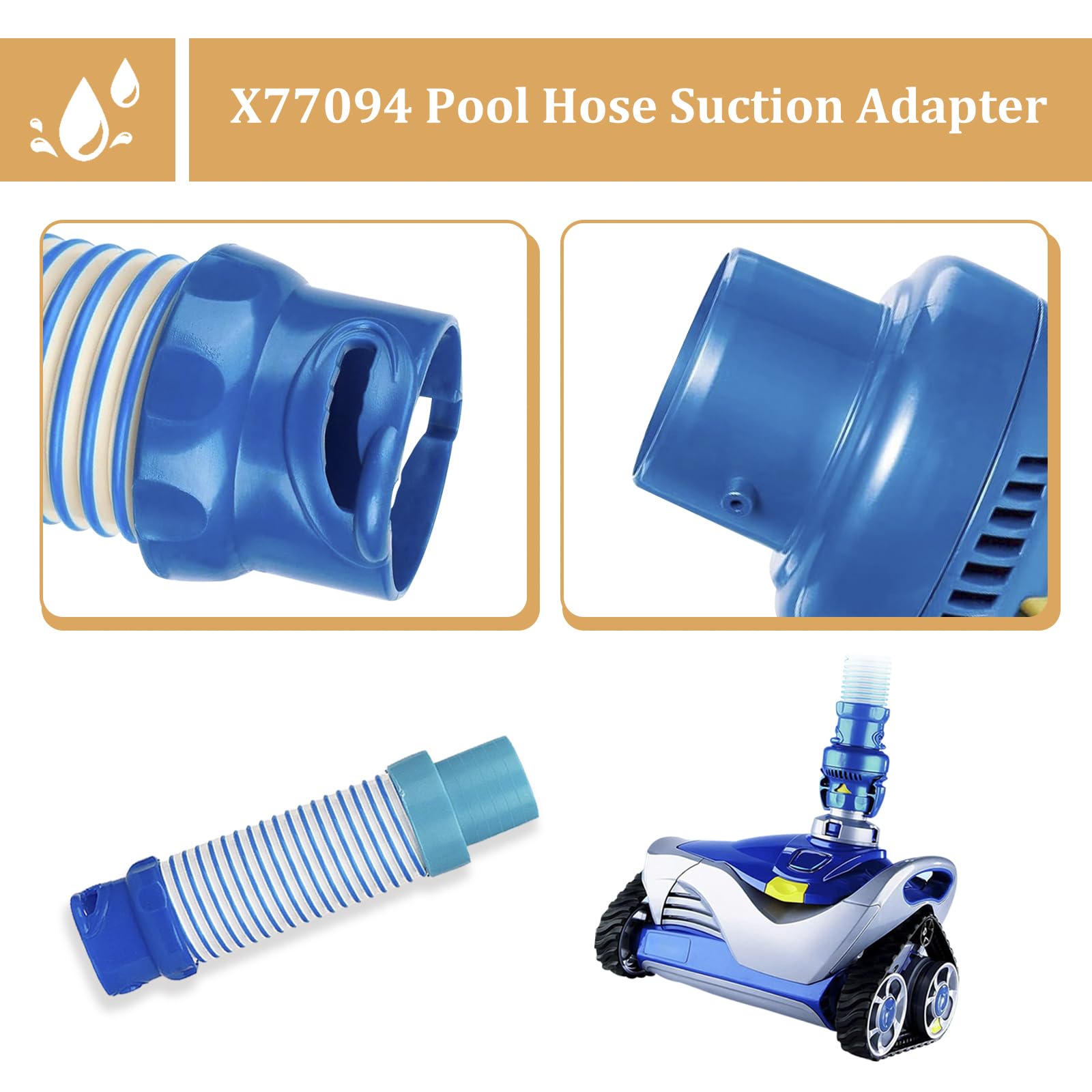 RAXICHET X77094 compatible with Zodiac MX6 and MX8 pool cleaners for versatility.