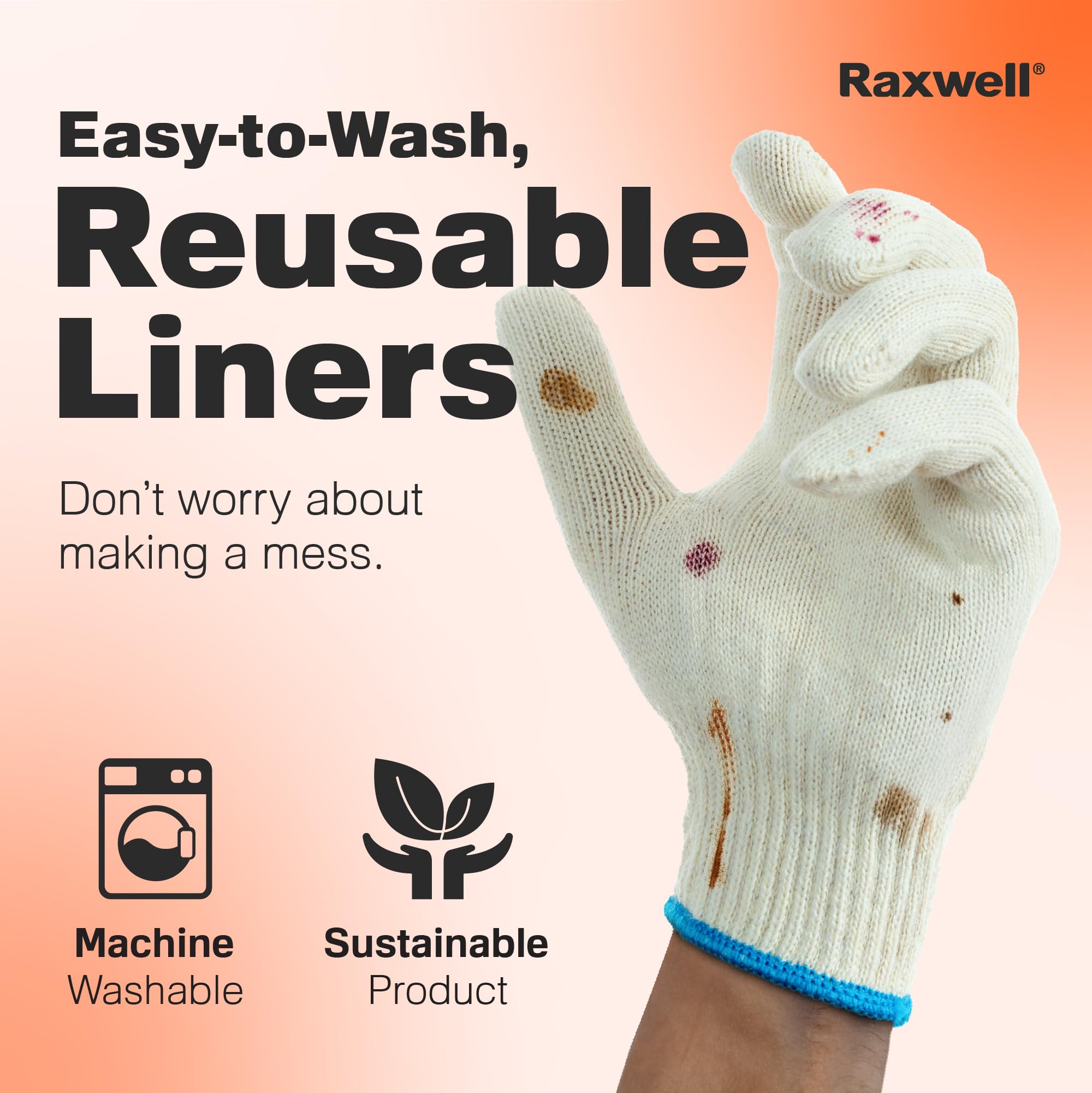 Raxwell BBQ gloves are machine washable for easy cleanup.