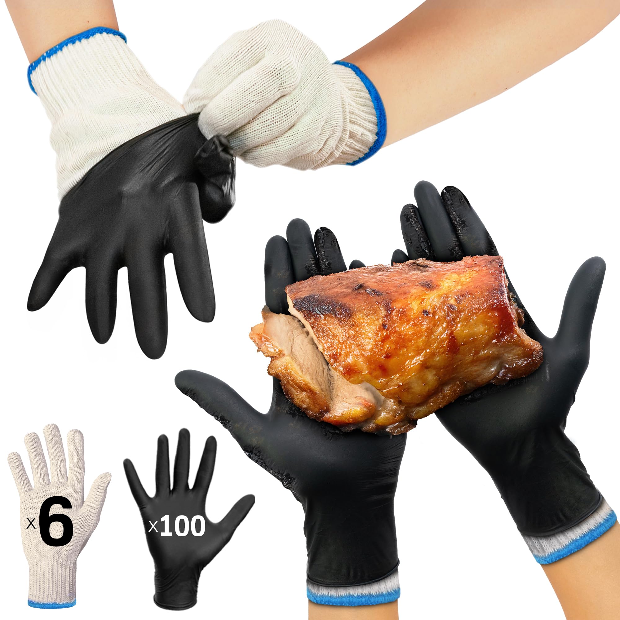 Raxwell BBQ Gloves heat-resistant design helps handle hot grills safely.