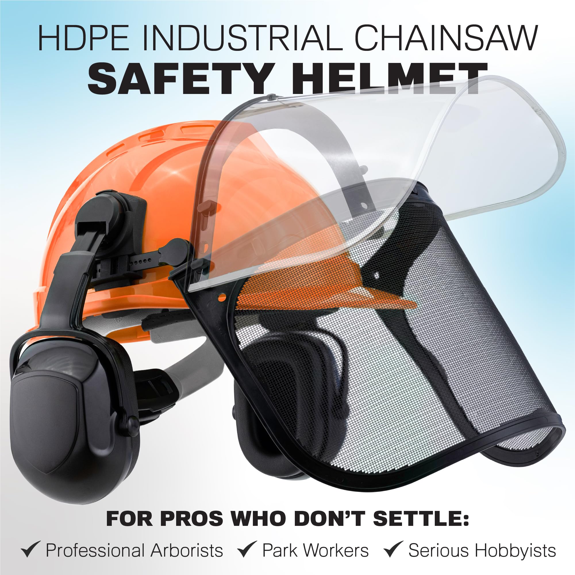Raxwell helmet side view highlights secure fit for climbing and cutting.