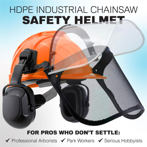 Raxwell helmet side view highlights secure fit for climbing and cutting.