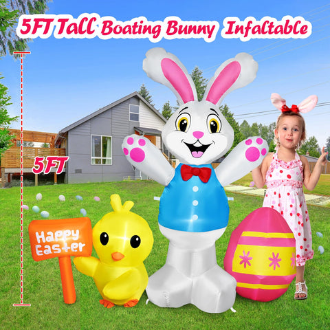 Raymall Easter inflatable chick adds playful yard charm