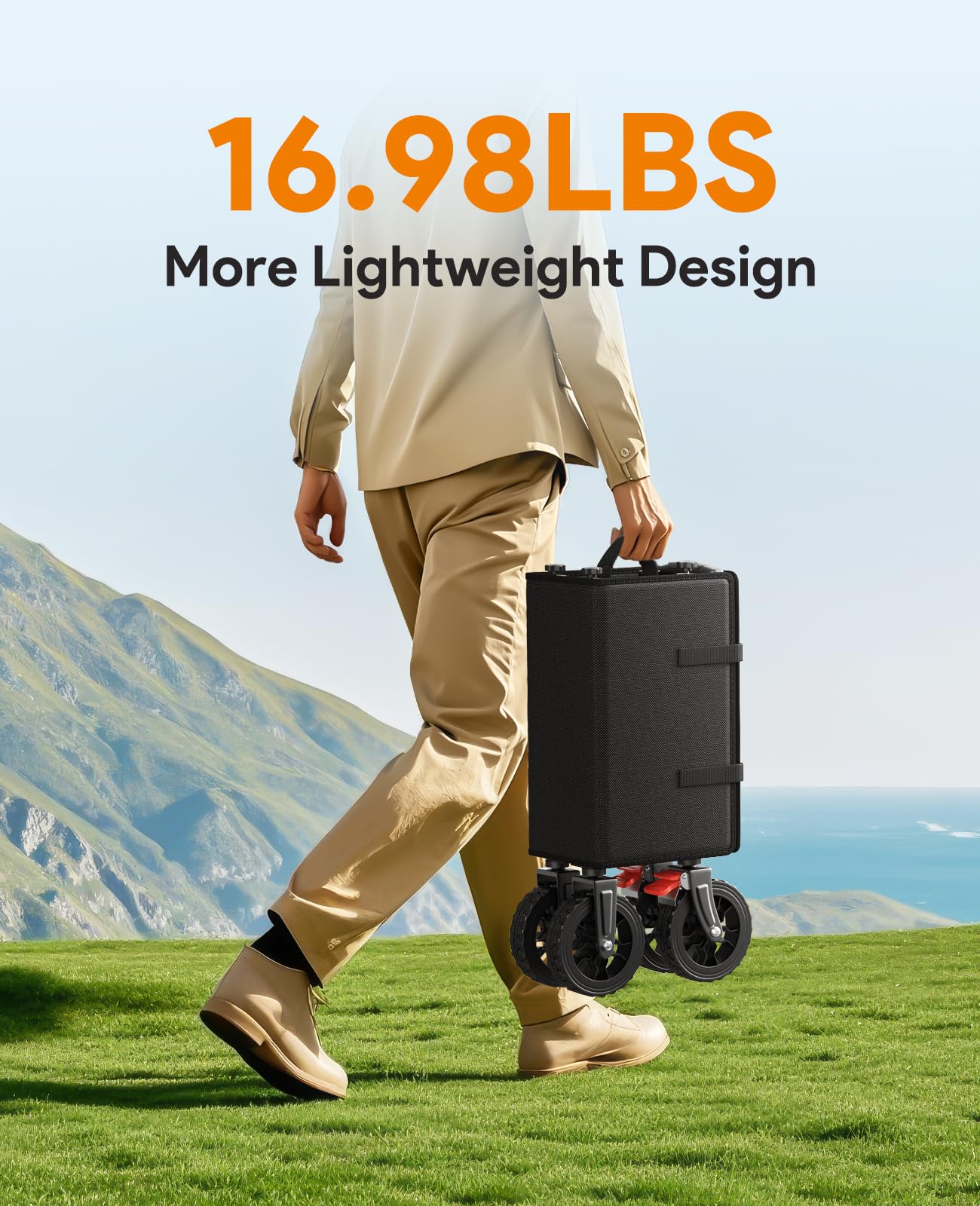 Raynesys all-terrain wheels glide on grass and light sand