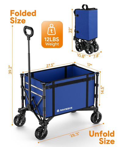 Raynesys automatic rebound handle reduces tipping during transport.