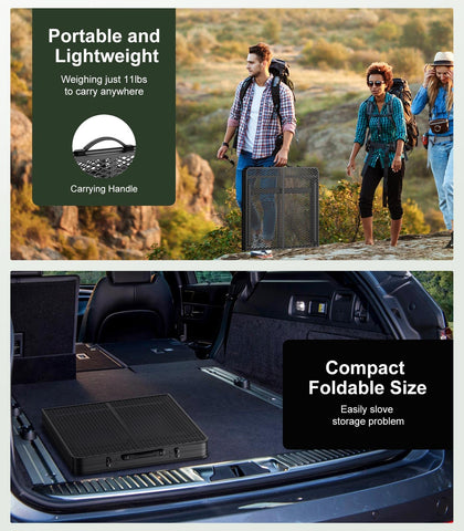 Raynesys folded design saves space for car or RV storage