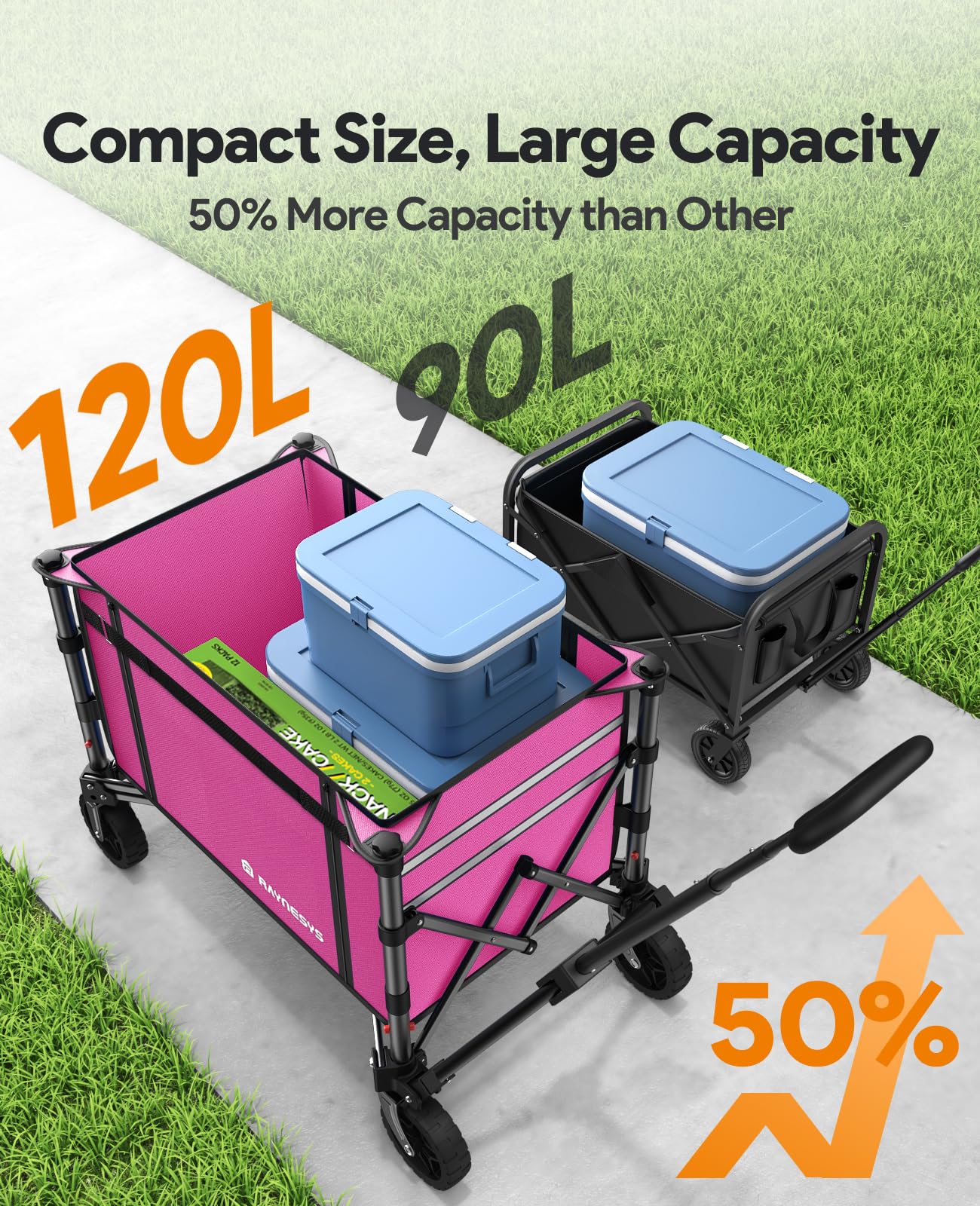 Raynesys heavy-duty carbon steel frame supports up to 220 lbs.