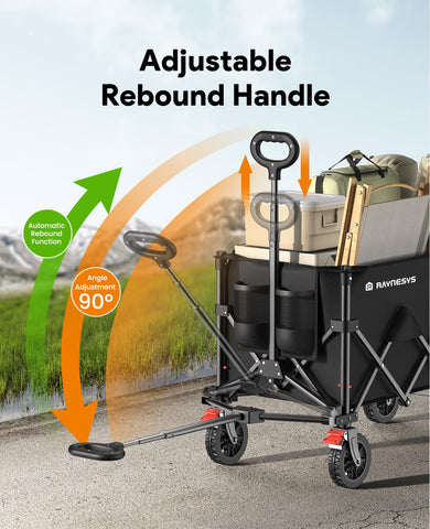 Raynesys wagon features cup holders and back pocket