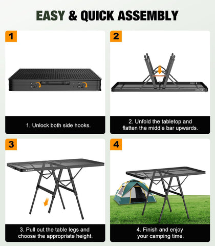 Raynesys outdoor table ideal for beach trips, camping, or picnics