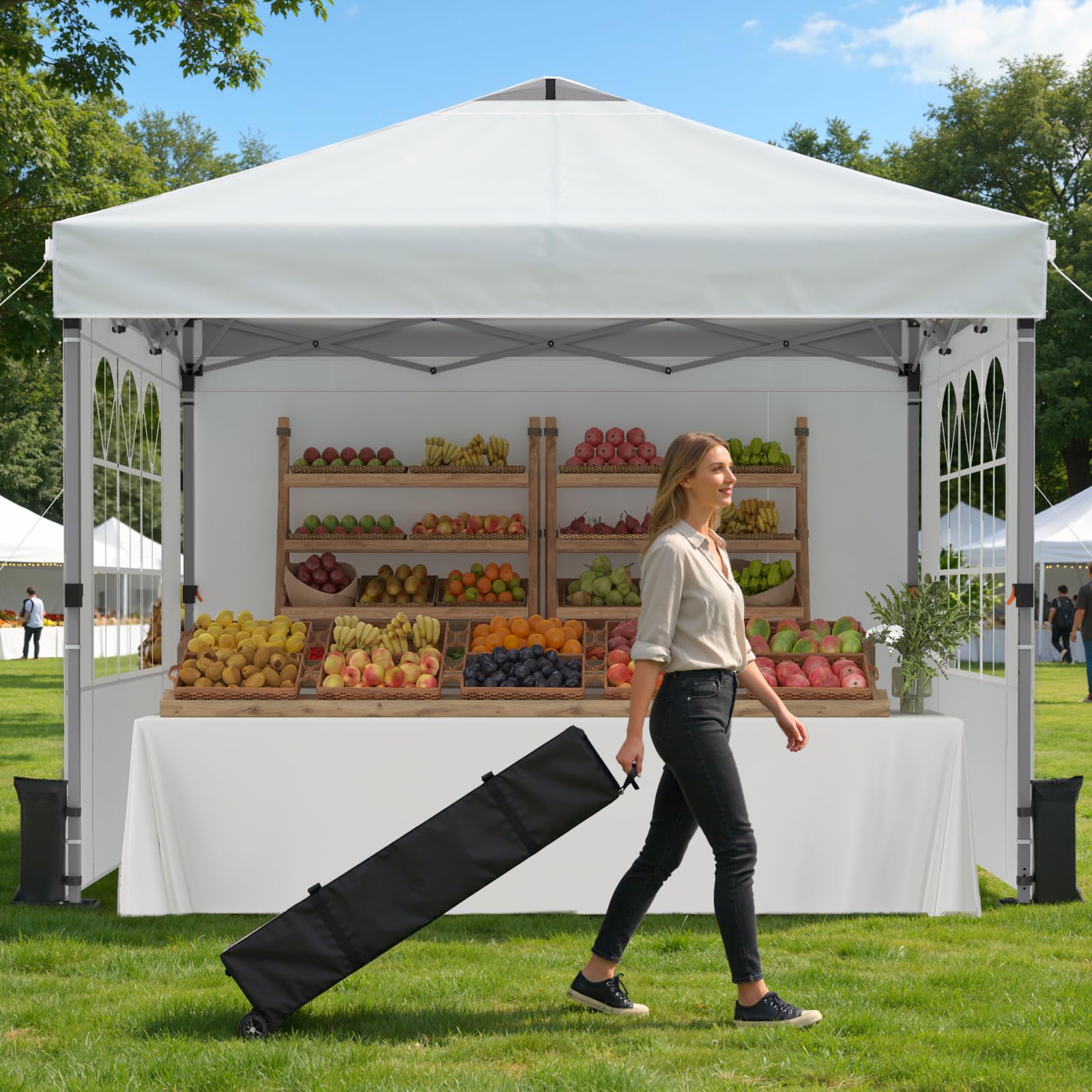Raynesys pop up canopy 10x10 top, quick shade solution for outdoor events.