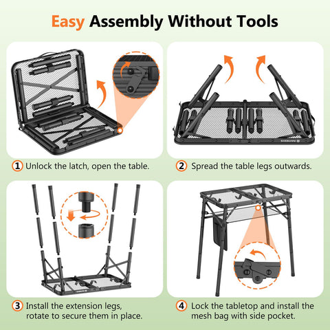 Raynesys portable grill stand ideal for picnics and camping on the go.