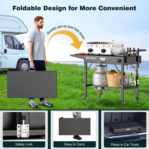 Raynesys side storage and tissue holder keep essentials within reach.