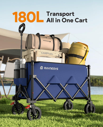 Raynesys wagon showing 180L capacity for large loads