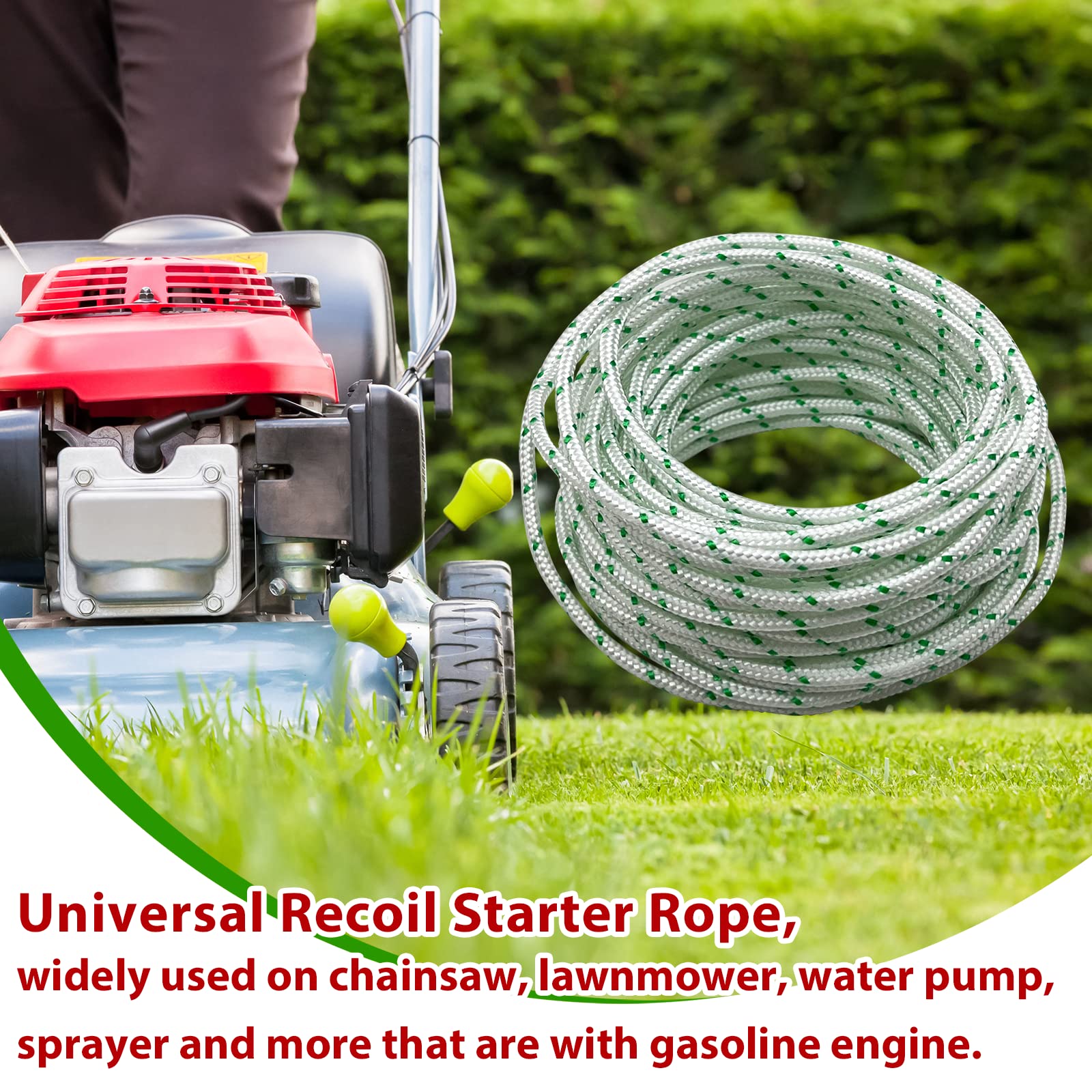 RayTour starter rope compatible with lawnmowers enables dependable starts.