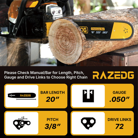RazEdg tungsten carbide tips laser-welded for long-lasting sharpness.