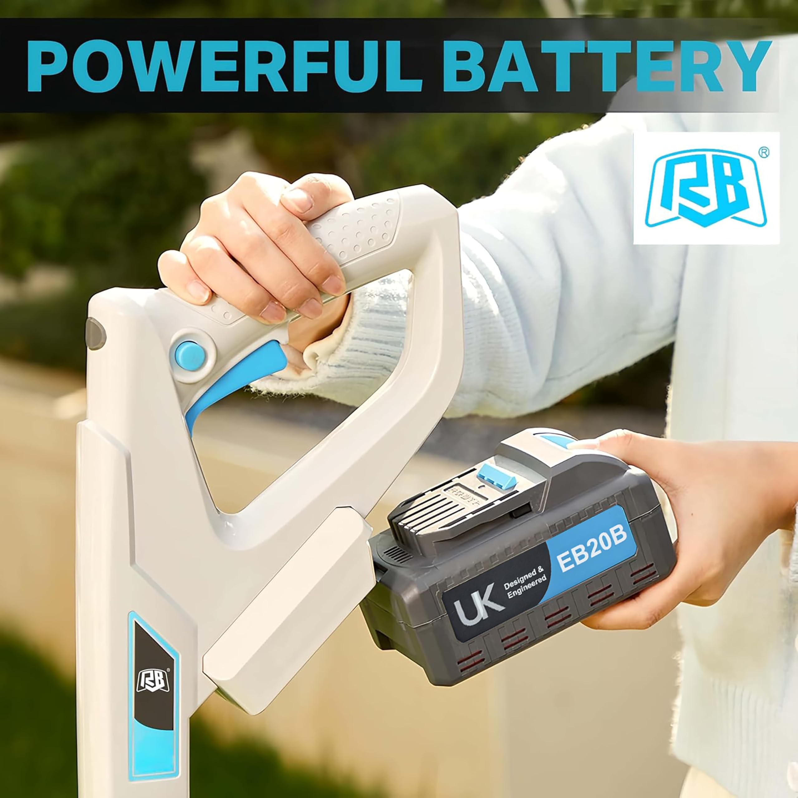 RB detachable handle enables upright storage to save space.