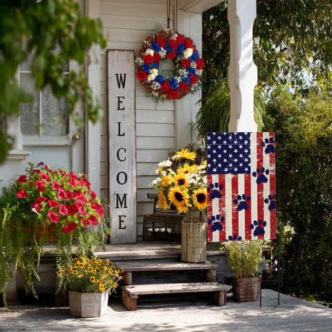 RBAFAO Yard flag with durable polyester for outdoor use.