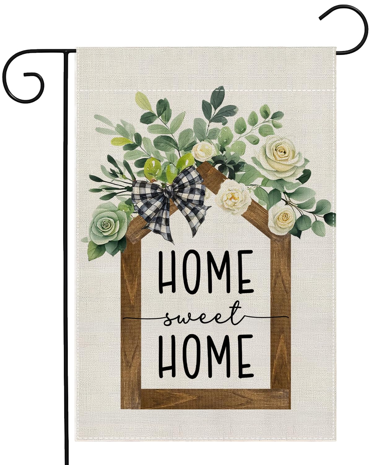 RBAFAO Garden Flag with welcome floral design for porch decor.