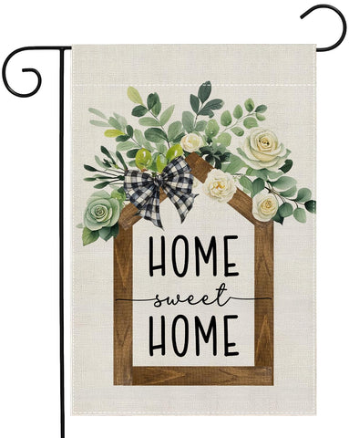 RBAFAO Garden Flag with welcome floral design for porch decor.