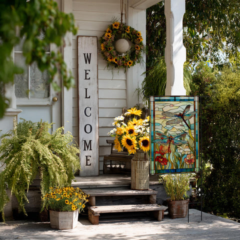 RBAFAO outdoor flag for patio and yard enhances exterior decor.