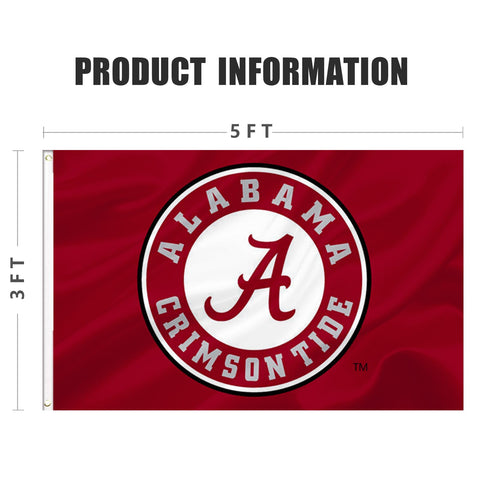 RDEDAO Alabama flag 3x5 outdoor use for schools and events.