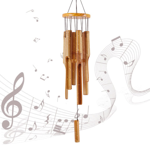 Rdutuok deep-tone wind chimes close-up emphasizes rich resonance ideal for calm spaces