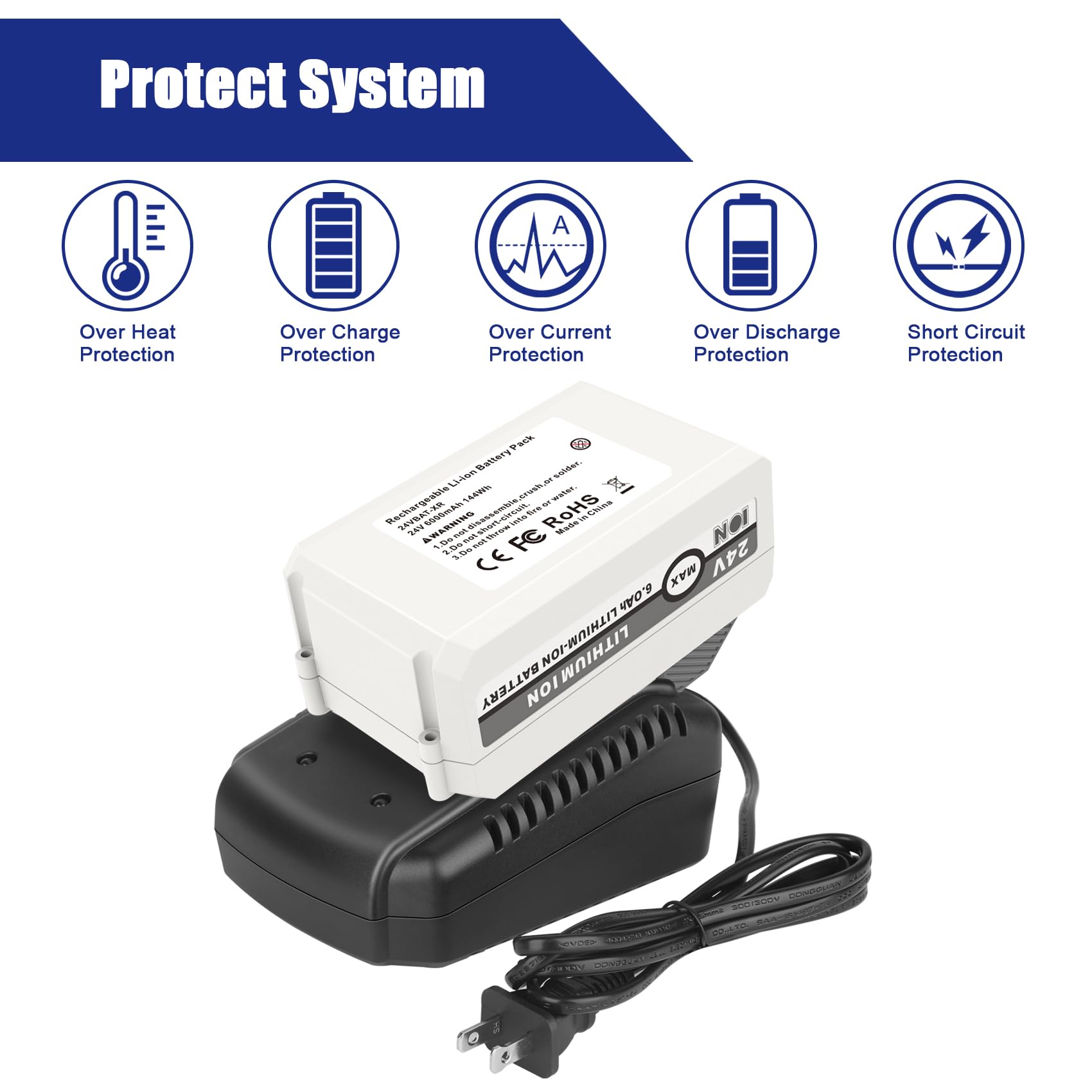 REACELL charger with charging indicator showing safe progress