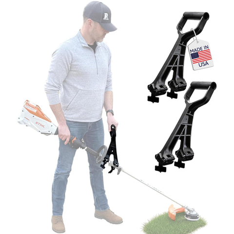 Reach Right universal handle attachment for weedeater improves grip and reach