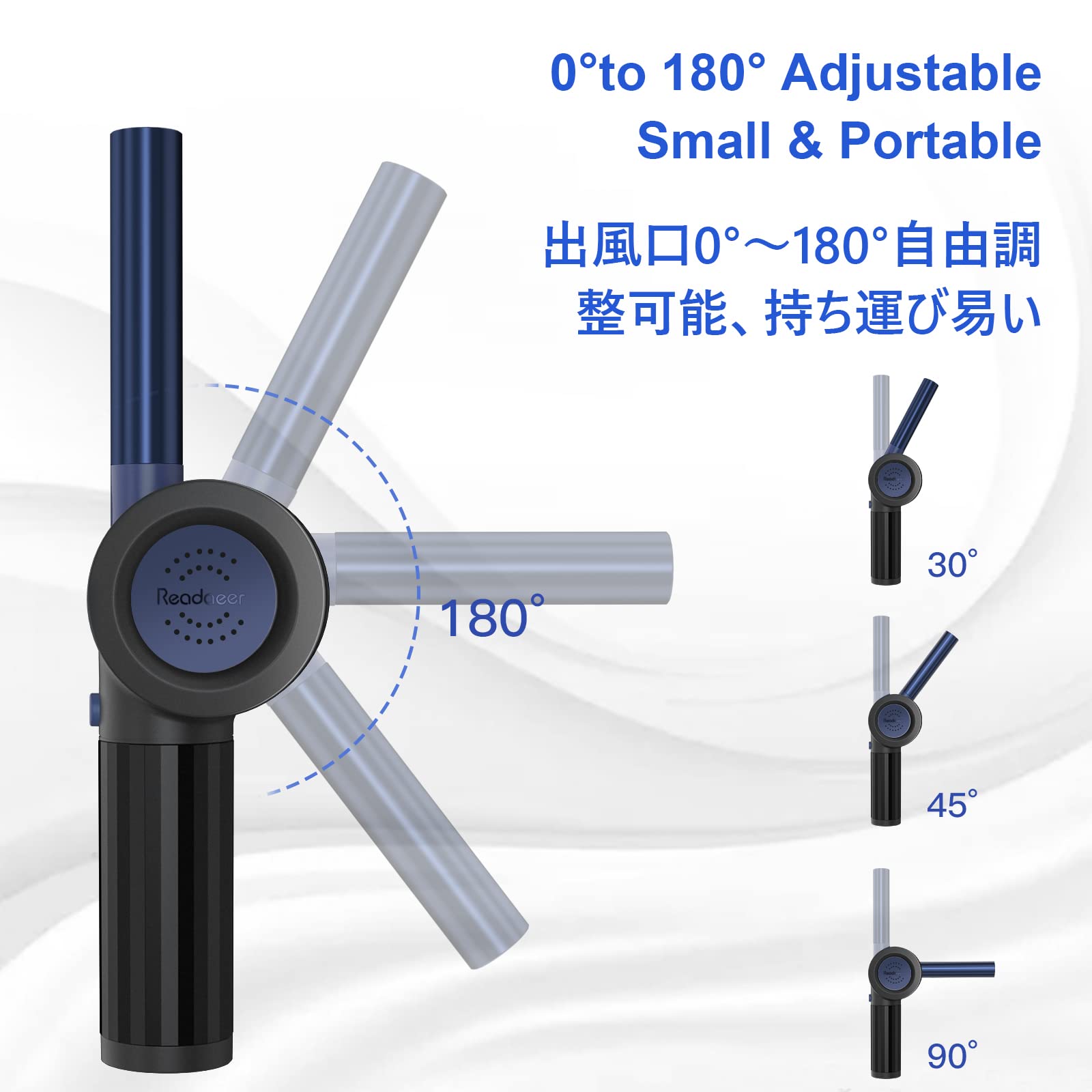 READAEER BBQ Fan Air Blower with accessible battery compartment for quick start