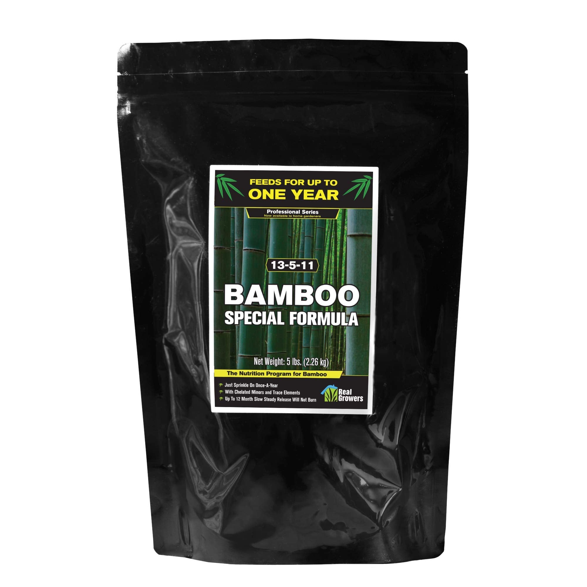 Real Growers Bamboo Special 12-month release bag supports steady bamboo feeding.