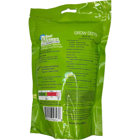 Real Growers Grow Dots Extended application in progress for veg bloom cycle
