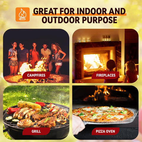 All-weather Realcook starter burns reliably outdoors in rain or shine.