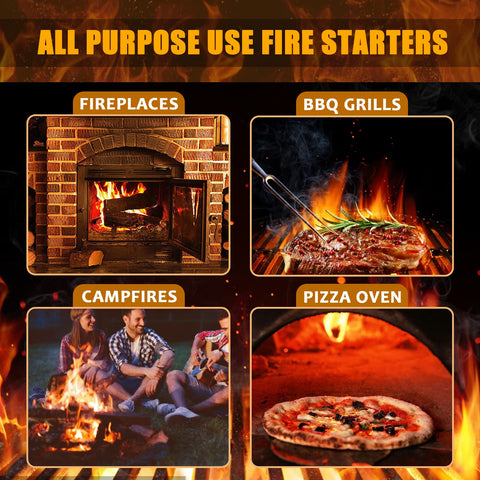 Realcook camping fire starters compact pack for mess-free campfires.