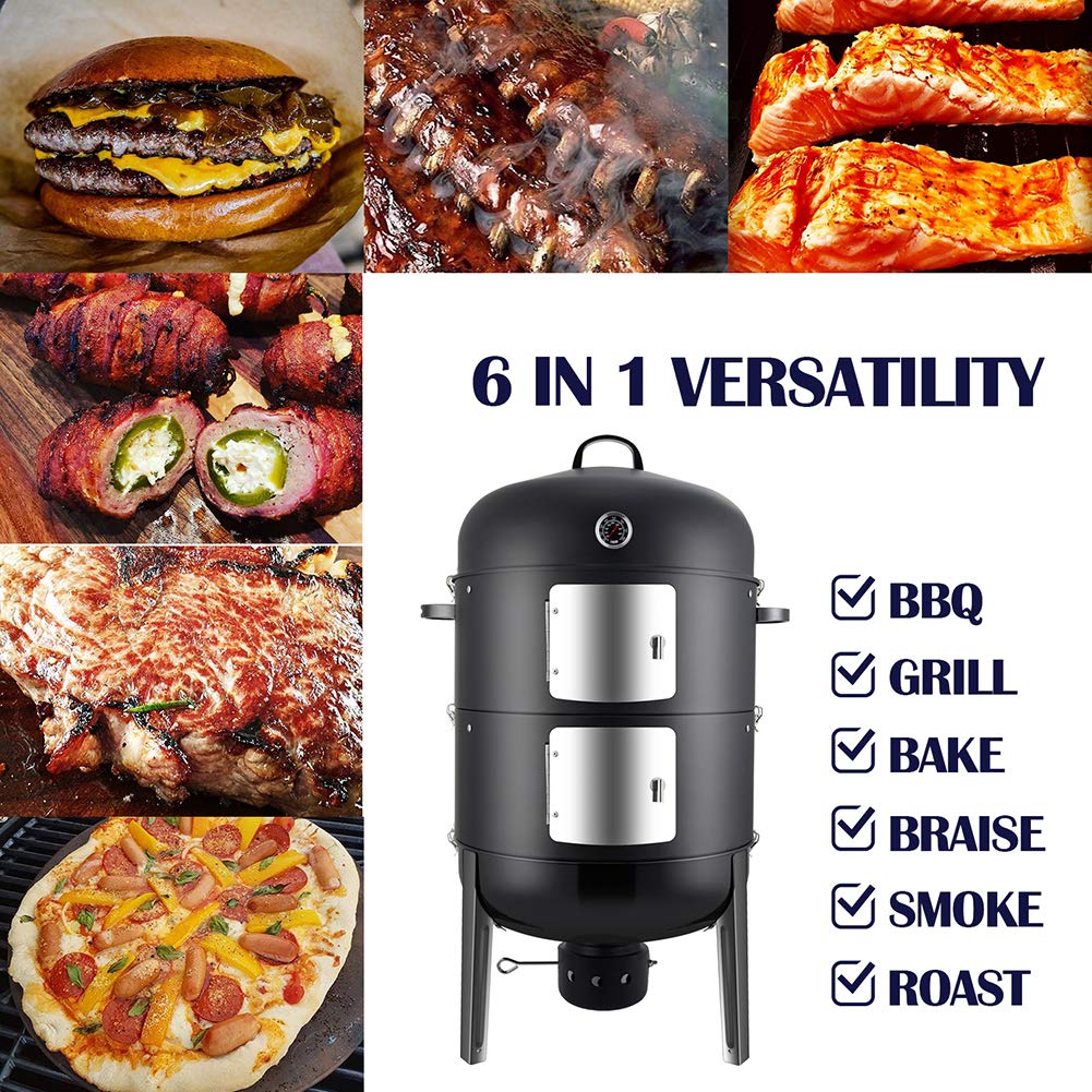 Realcook Charcoal BBQ Smoker portable and easy to assemble for gatherings.