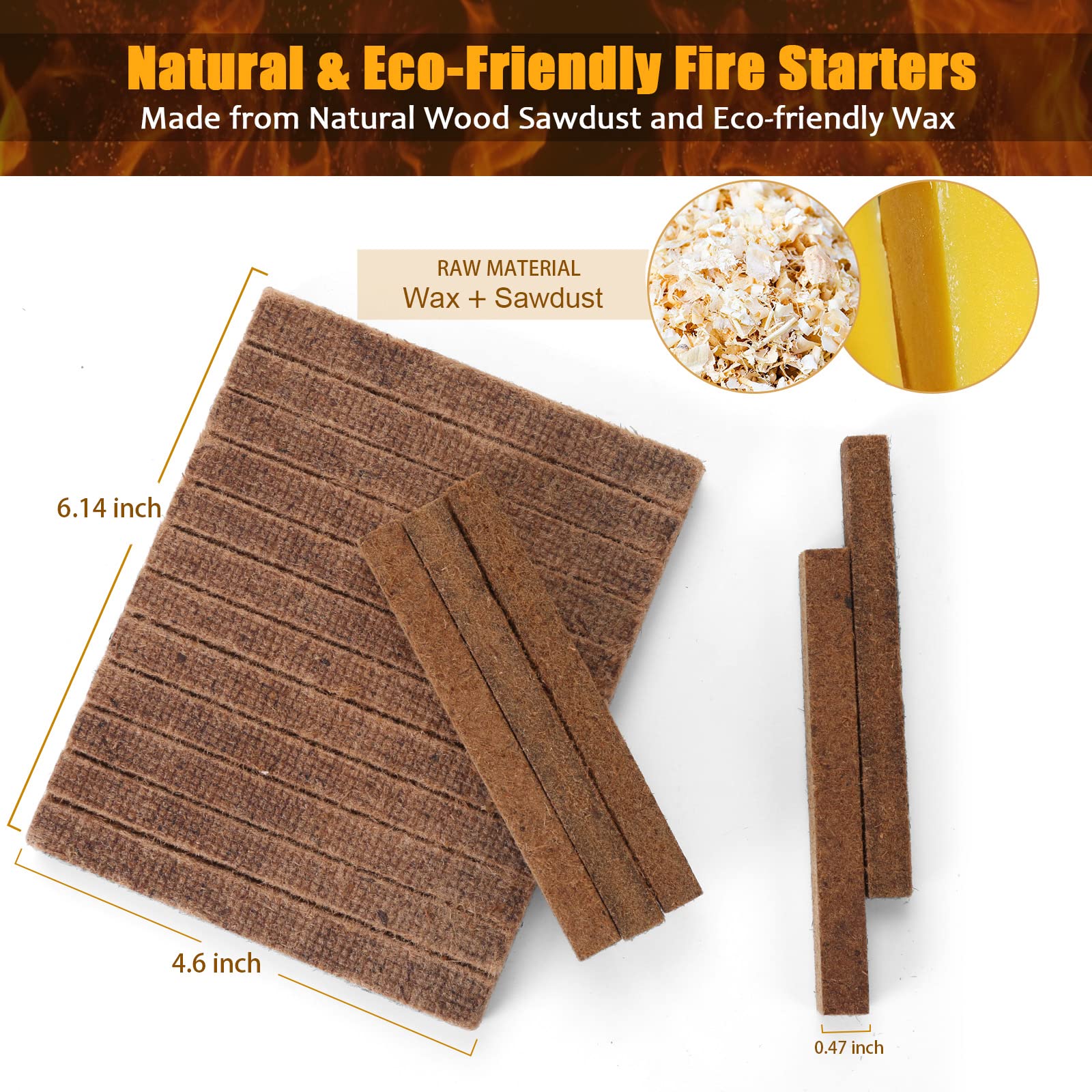 Realcook fire starter cubes suited for camping, hiking, grilling, and backyard fires.