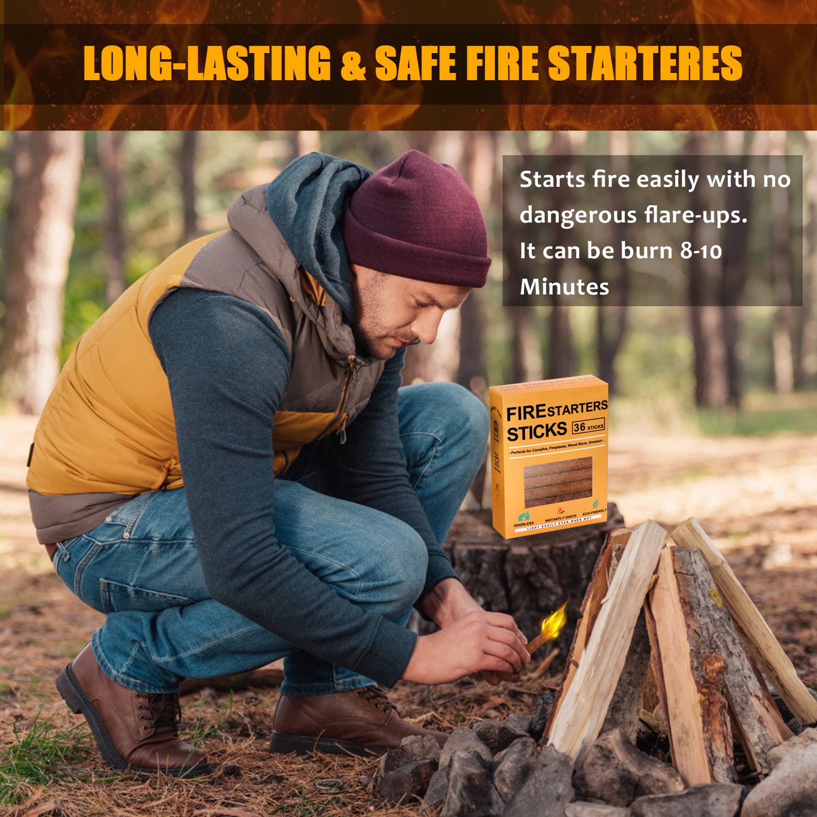 Realcook natural non-toxic fire starters are eco-friendly and odorless.