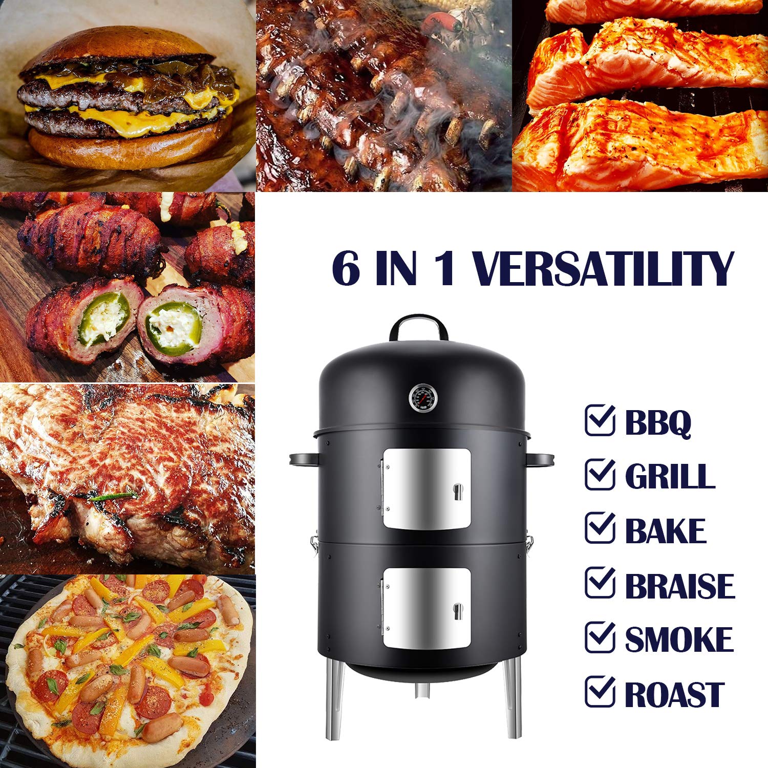 Realcook multi-function smoker supports hot and cold smoking and roasting