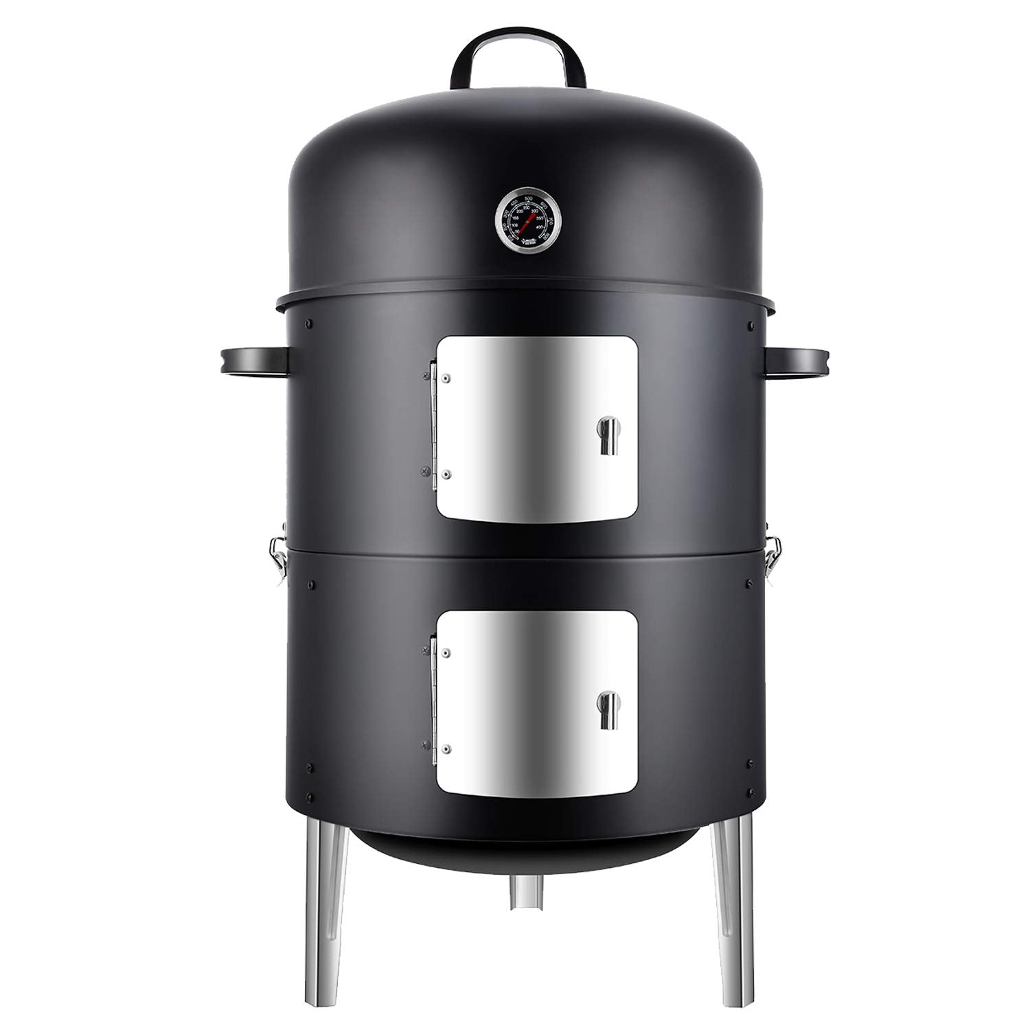 Realcook vertical 17in smoker top view for outdoor cooking