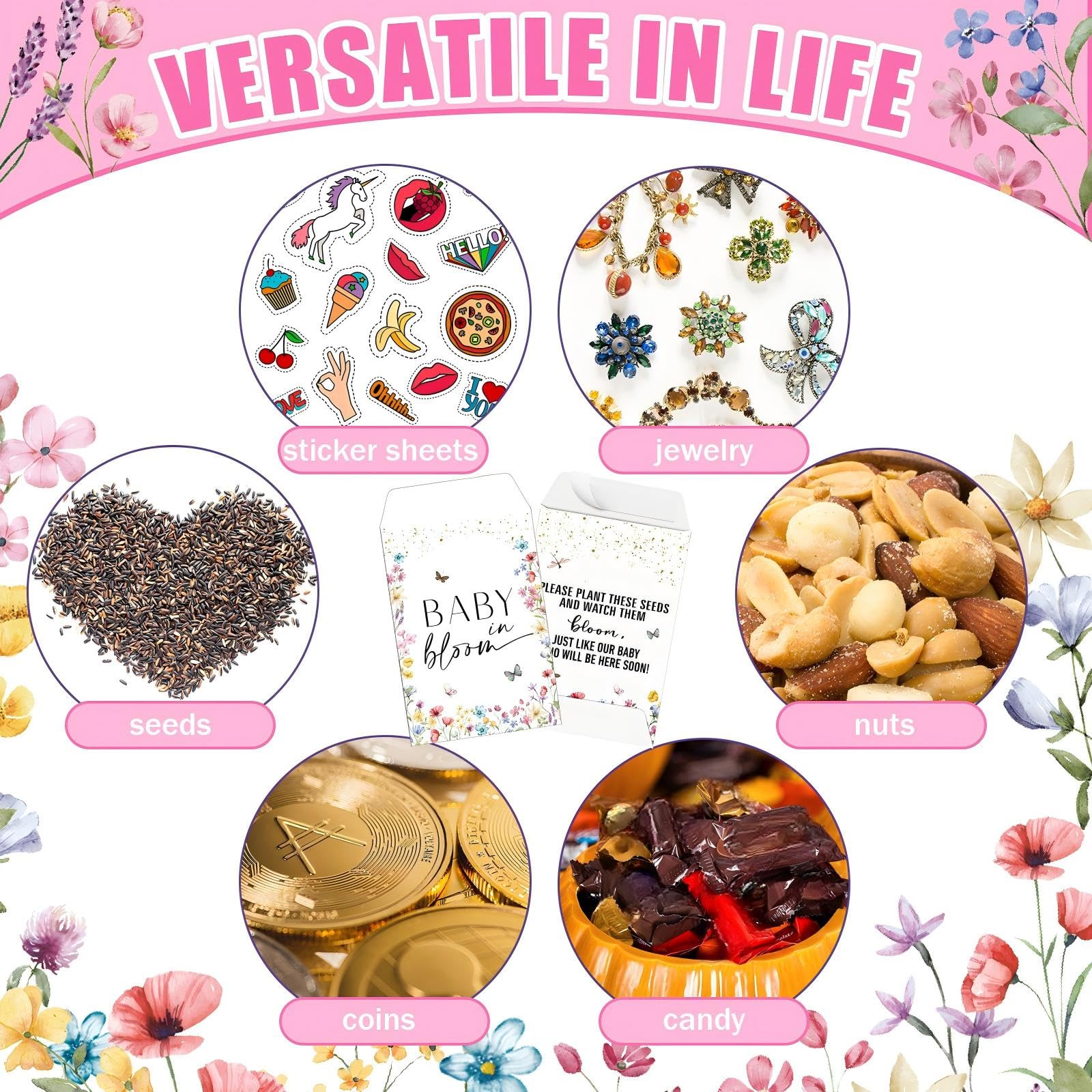 Reallnaive Baby in Bloom colorful packaging enhances party decor
