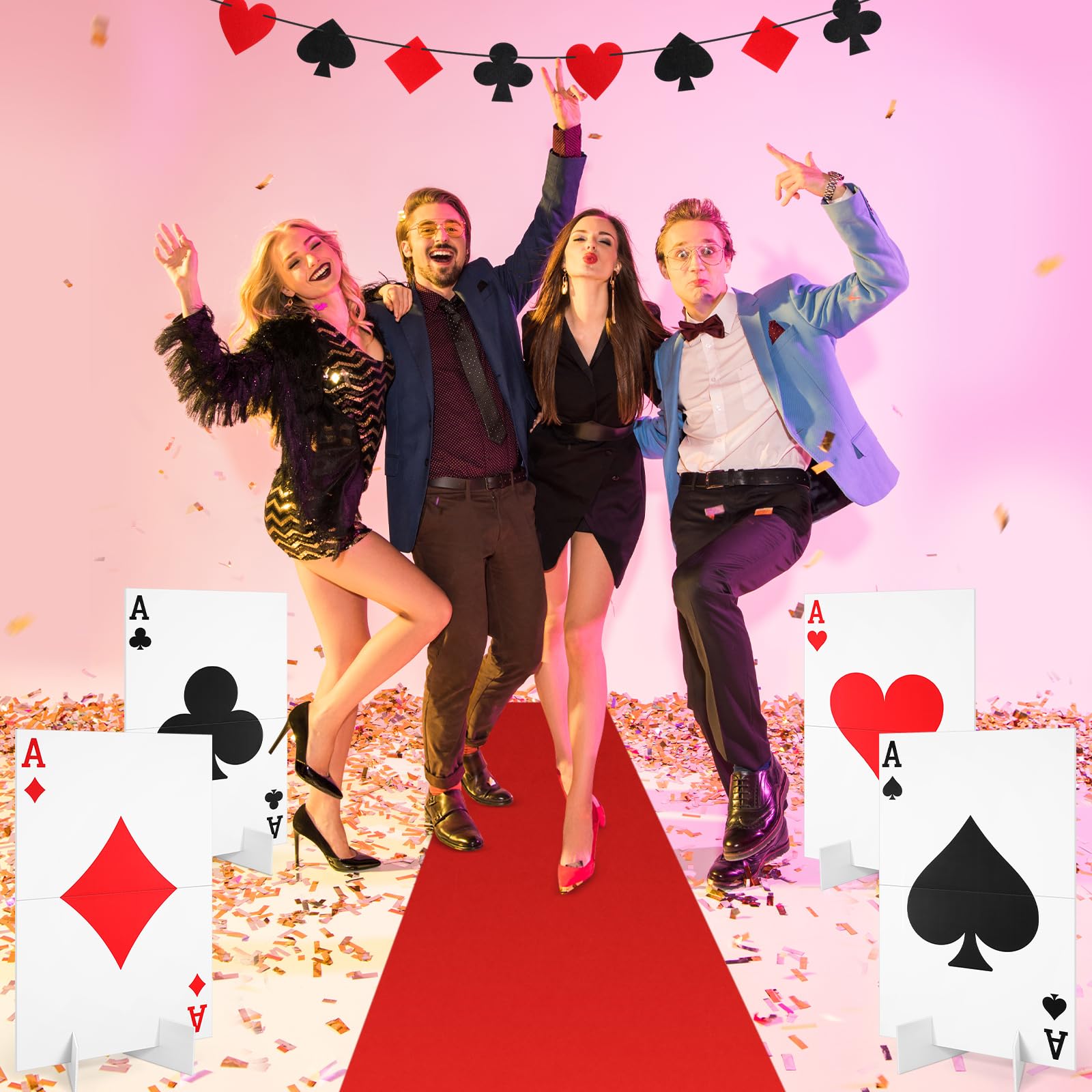 Reallnaive outdoor entry decoration shines at casino nights and celebrations