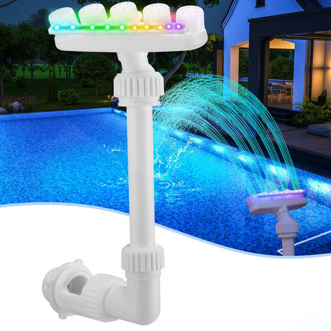 Reallnaive solar pool fountain assembly improves setup and water flow
