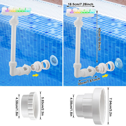 Reallnaive solar pool fountain water spray showcases dynamic mist and reach