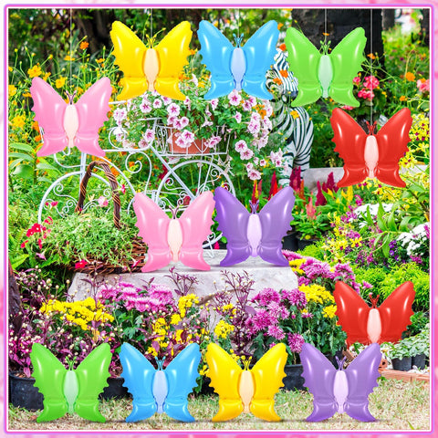 Realspring blue butterfly spring inflatable for tree accents and welcoming yard display.