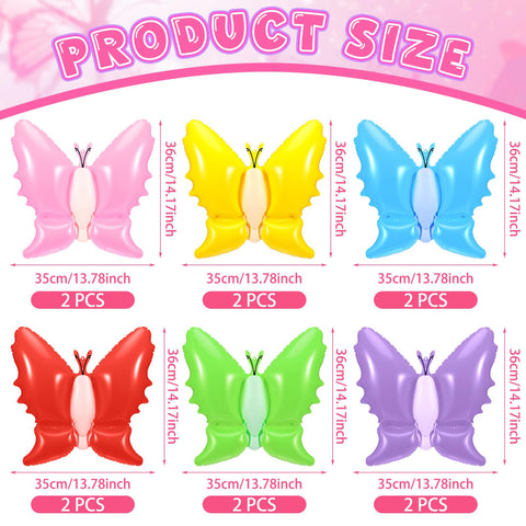 Realspring yellow butterfly spring inflatable to brighten patios and spring celebrations.