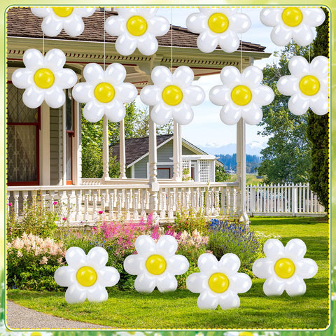 Realspring daisy inflatable hanging decor adds whimsy to gardens and patios