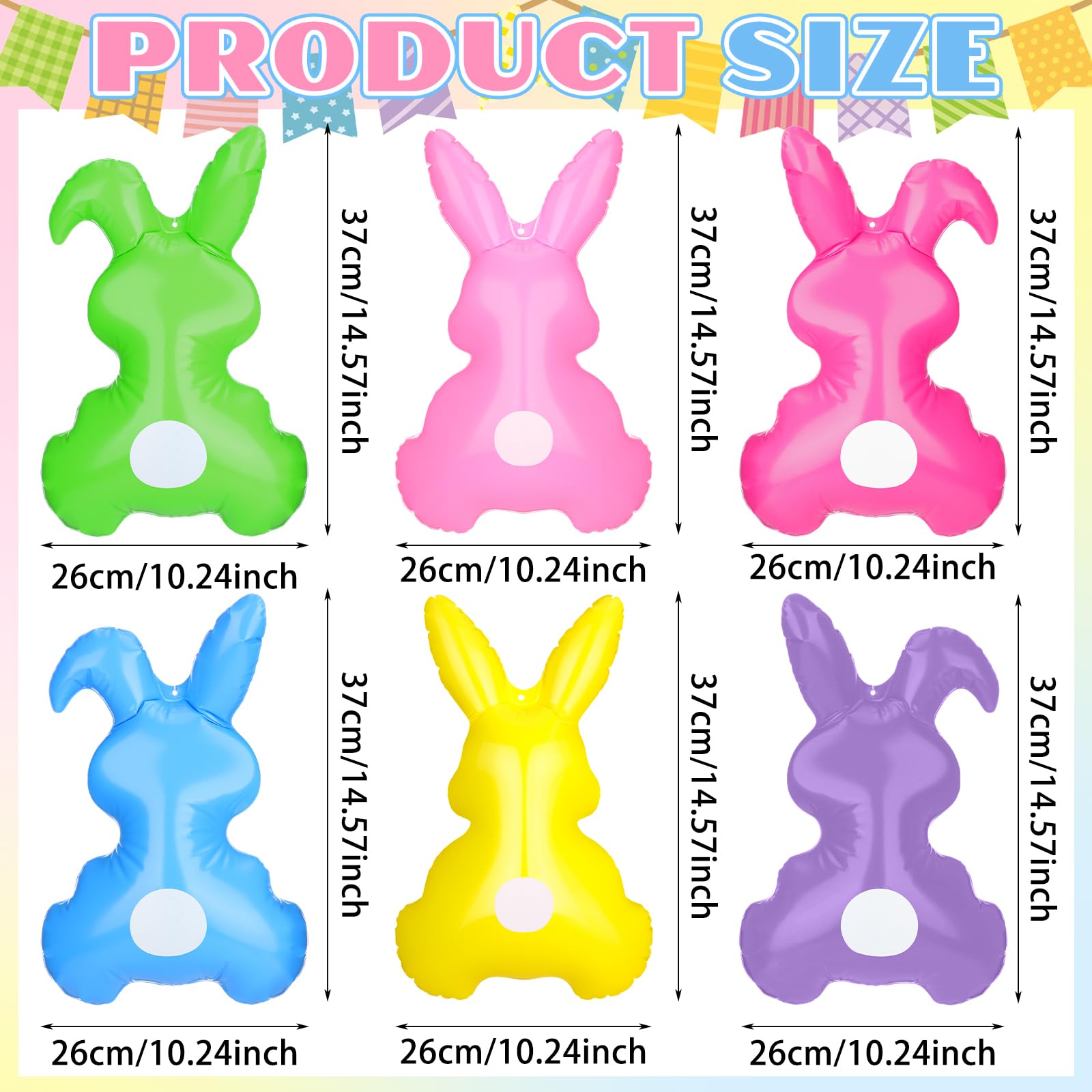 Realspring Easter bunny inflatable tree decoration for yard accents.