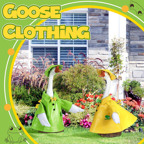 Durable polyester goose clothes from Realspring withstand sun and rain.