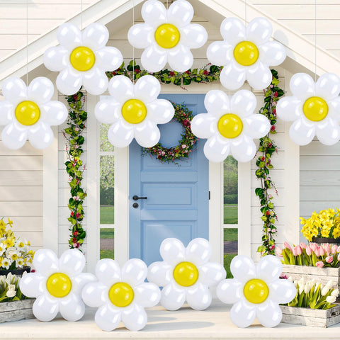Realspring spring daisy ball inflatables brighten outdoor spaces for garden parties