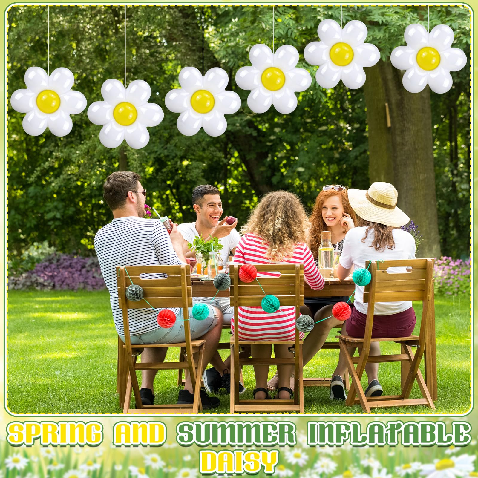 Realspring waterproof daisy inflatables perform reliably for outdoor use in any weather