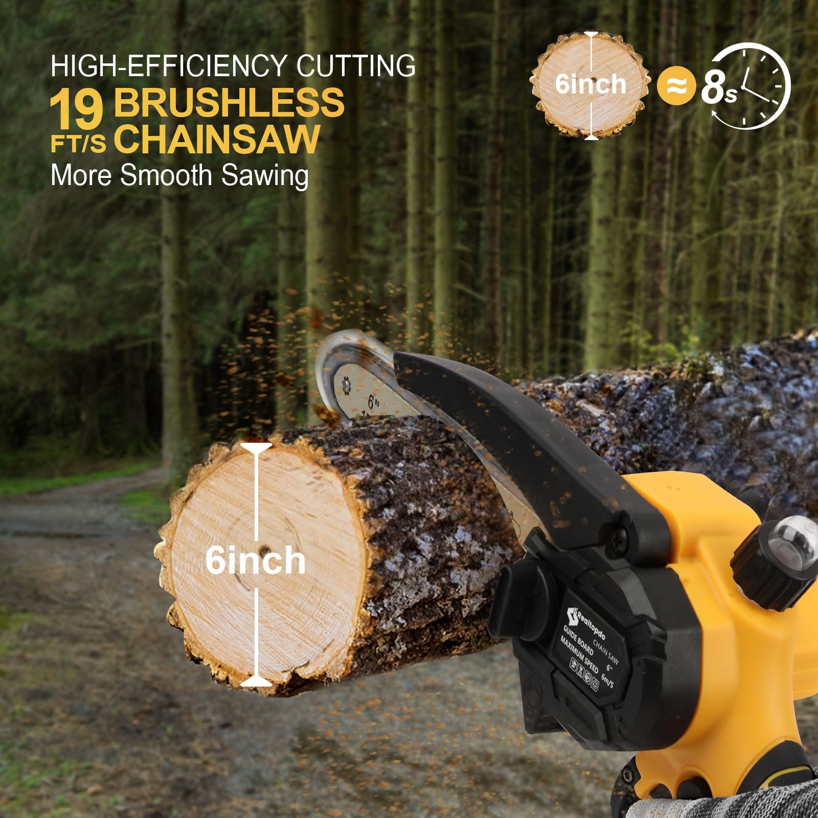 Realtopdo portable handheld saw ideal for on-the-go wood cutting.