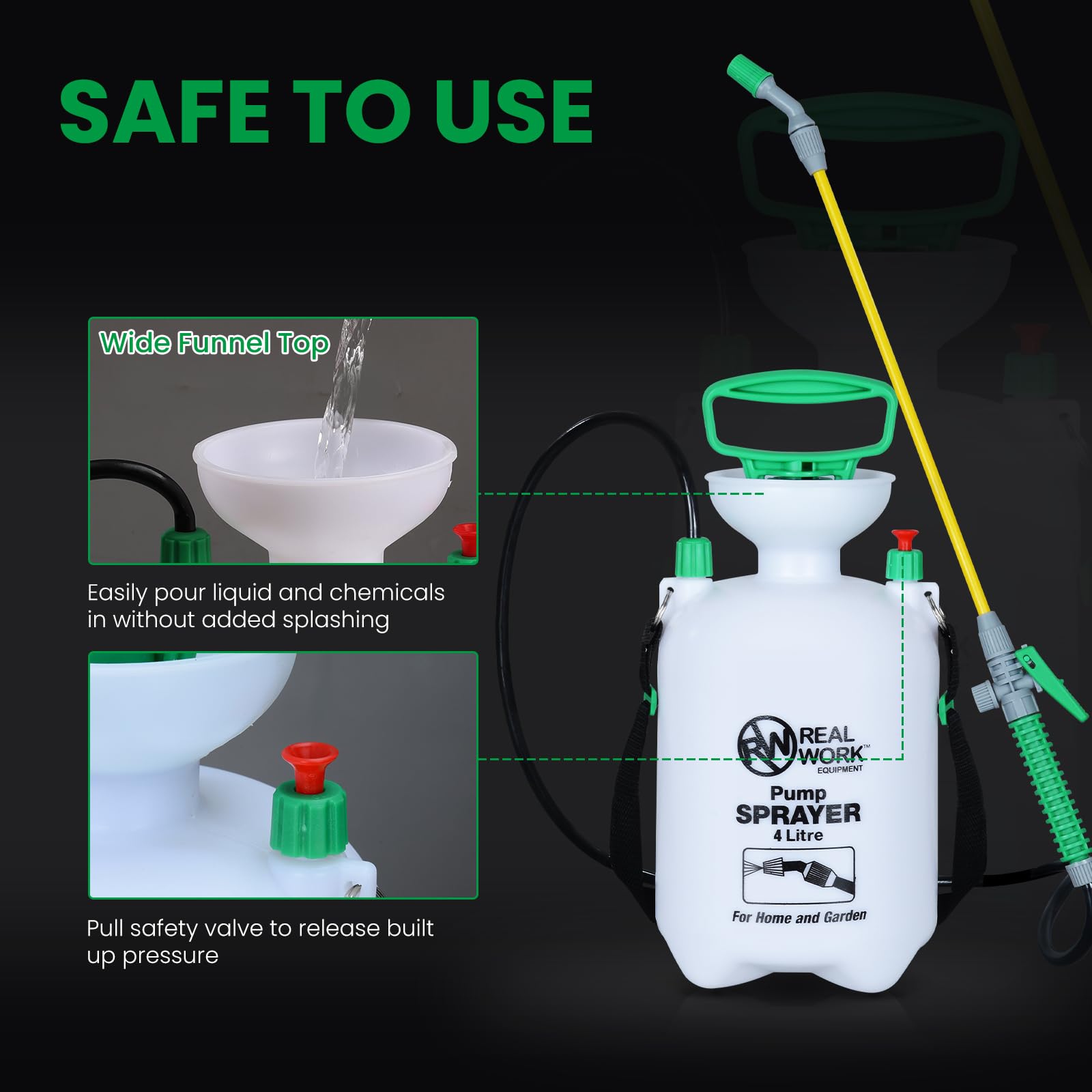 REALWORK adjustable nozzle for mist or stream spraying